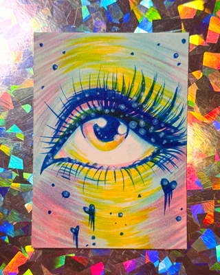 Opalescent Eye No. 3 aceo art card thumbnail 2