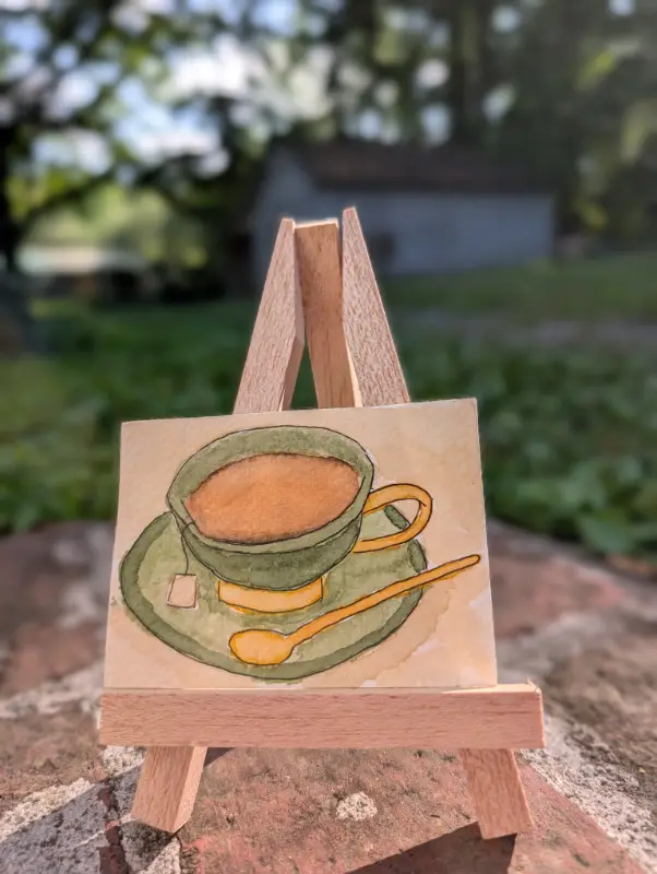 Warmth in Sage aceo art card