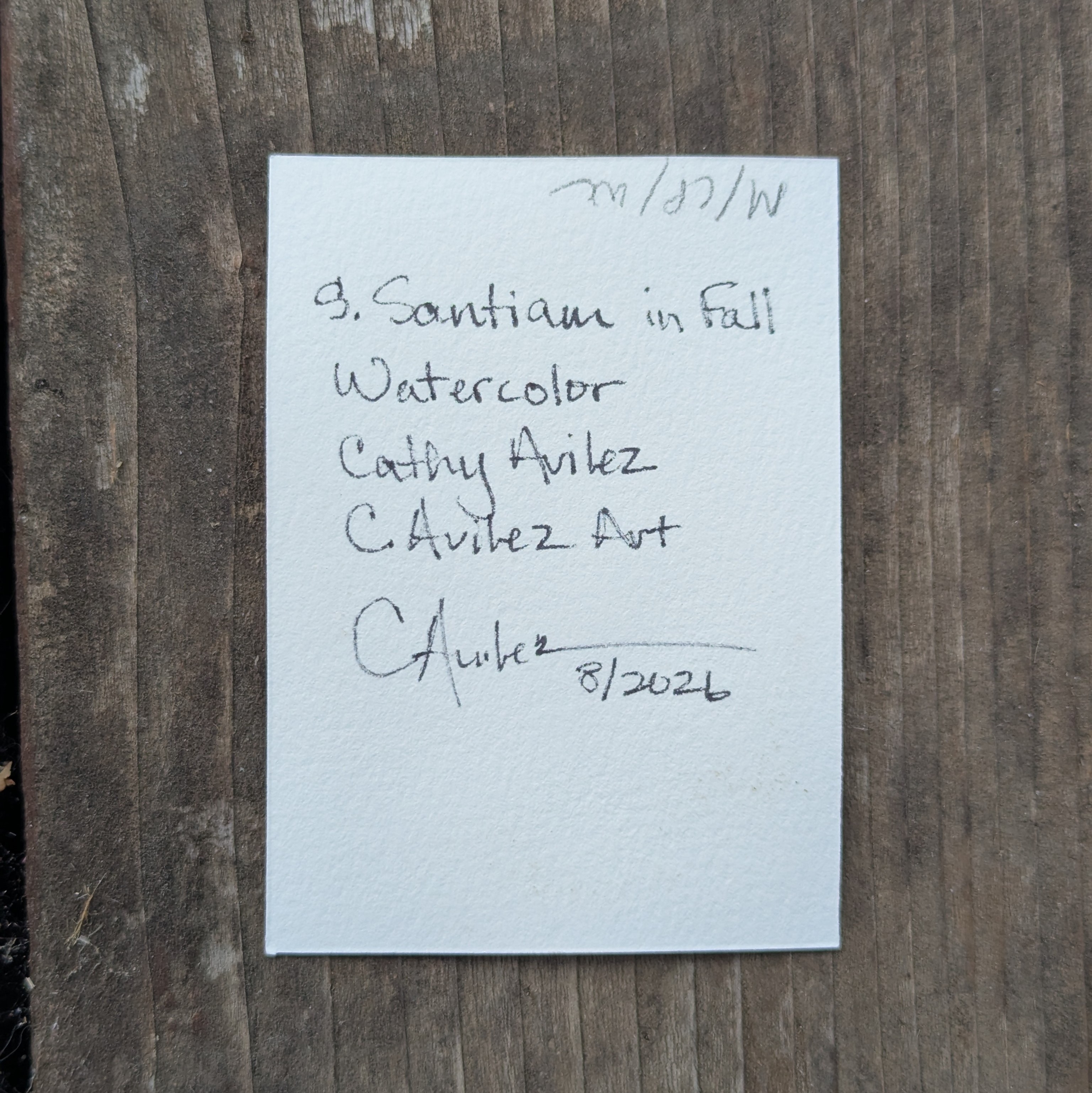 S. Santiam in Fall aceo art card thumbnail 3