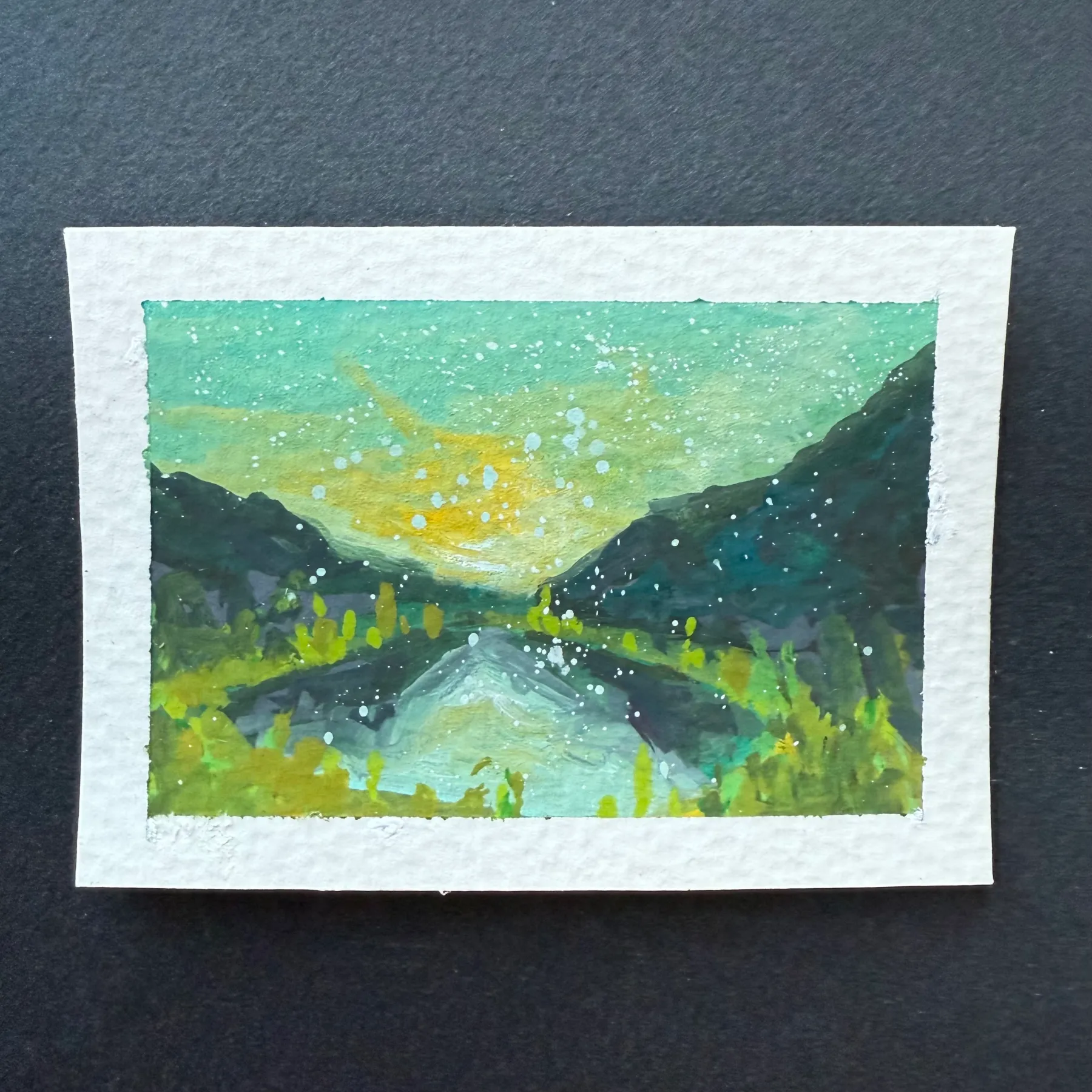 reflection aceo art card