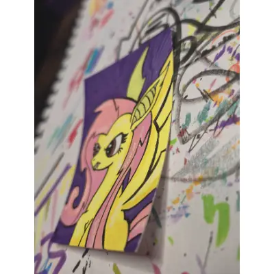 Flutterbat - My Little Pony aceo art card thumbnail 2