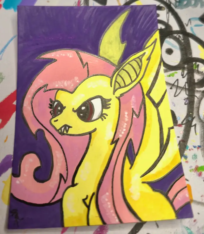 Flutterbat - My Little Pony aceo art card