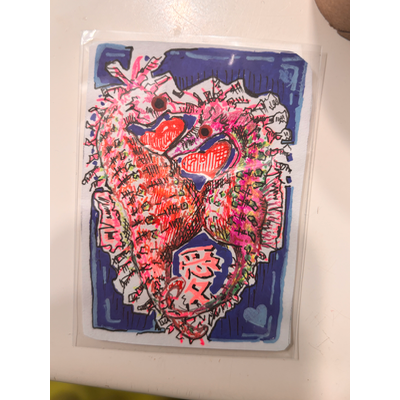 Seahorse Lovers aceo art card thumbnail 1