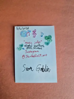 Music Jellys aceo art card thumbnail 2