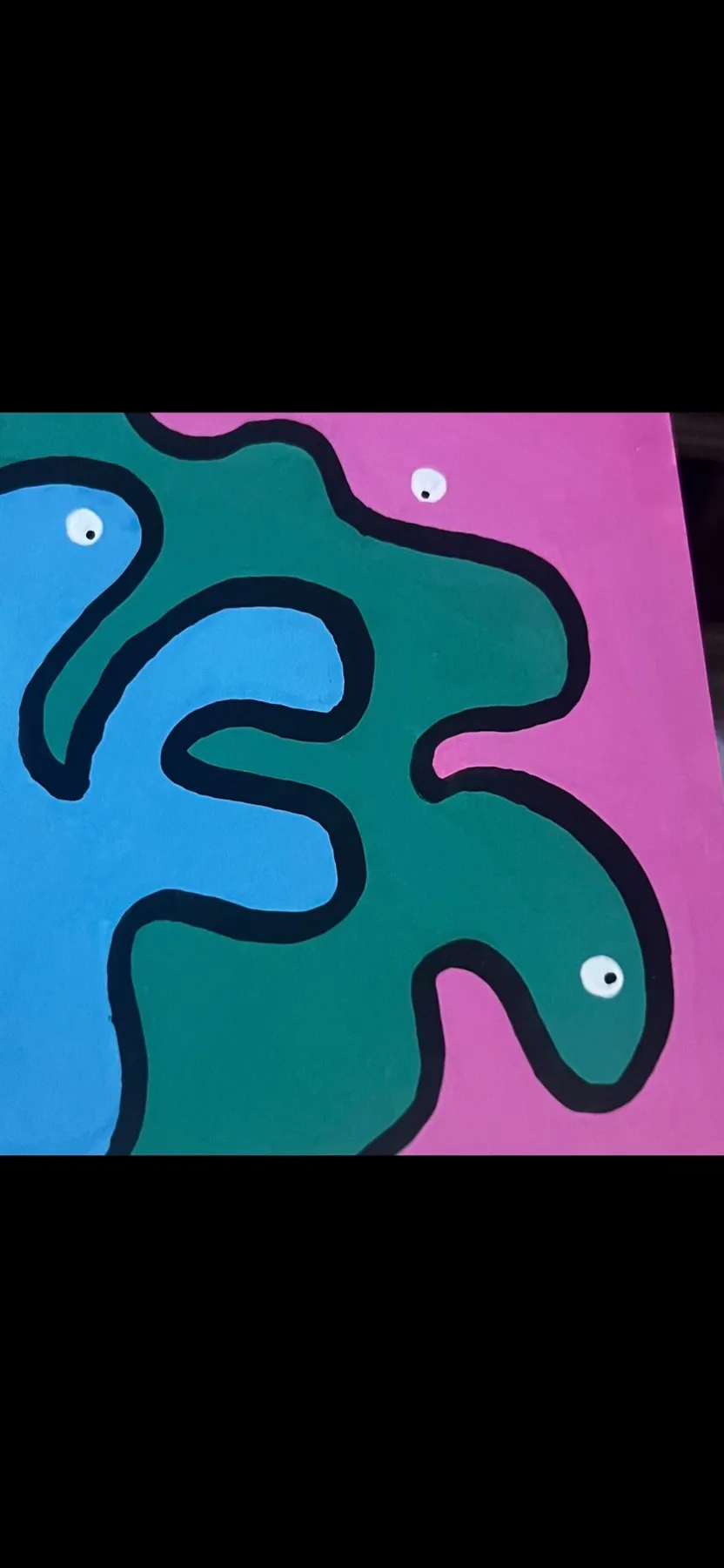 ACEO Original Abstract Guys aceo art card