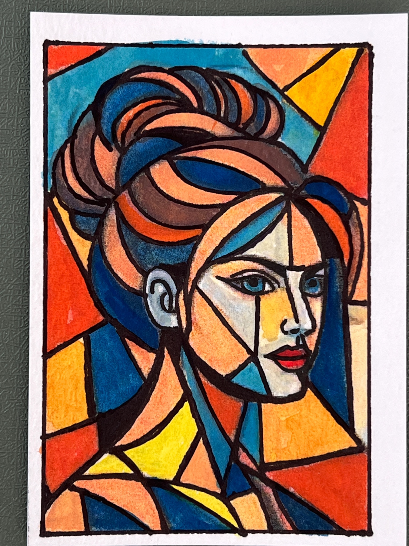 Pretty Lady aceo art card