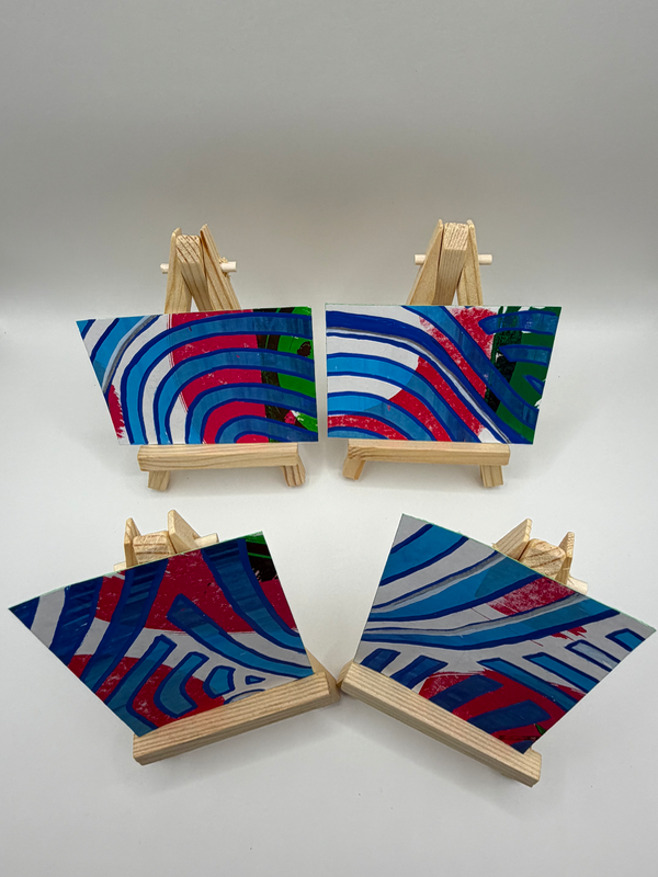 Waves I, II, III, IV | 34.4065° N, 119.6946° W Santa Barbara, California | Original ACEO Bundle aceo art card