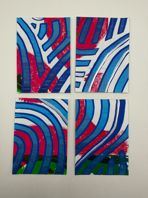 Waves I, II, III, IV | 34.4065° N, 119.6946° W Santa Barbara, California | Original ACEO Bundle aceo art card thumbnail 2