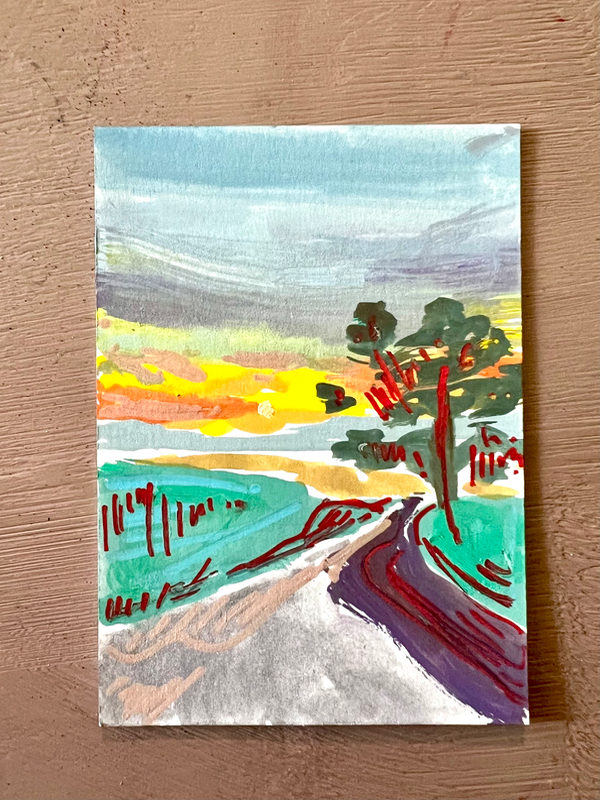 Country Road aceo art card