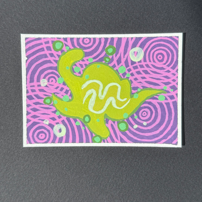 green anomaly aceo art card thumbnail 2