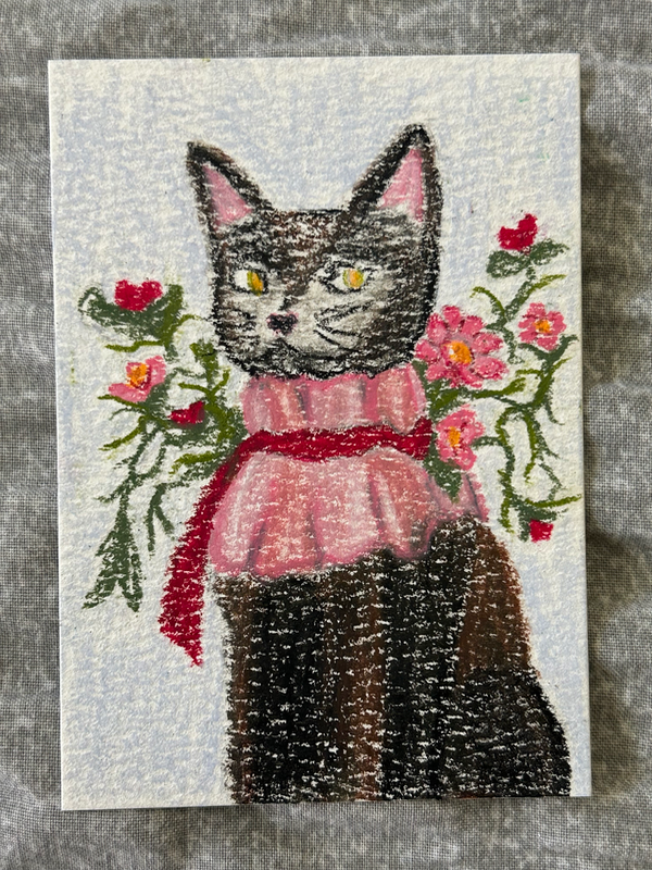 Pretty Kitty aceo art card