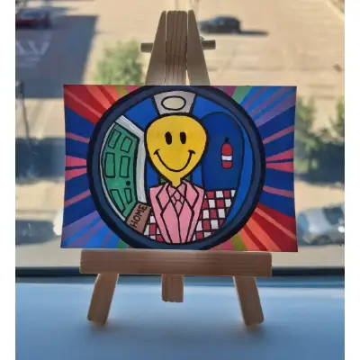 Peep Hole aceo art card thumbnail 1