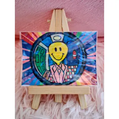 Peep Hole aceo art card thumbnail 2