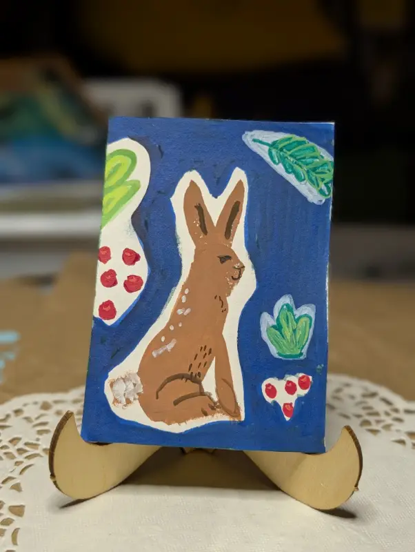The Bunny Den 1/3 aceo art card