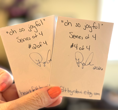 Floral Find Joy Painted Daisy aceo art card thumbnail 3