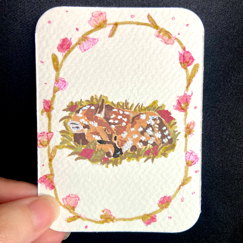 Fawn aceo art card