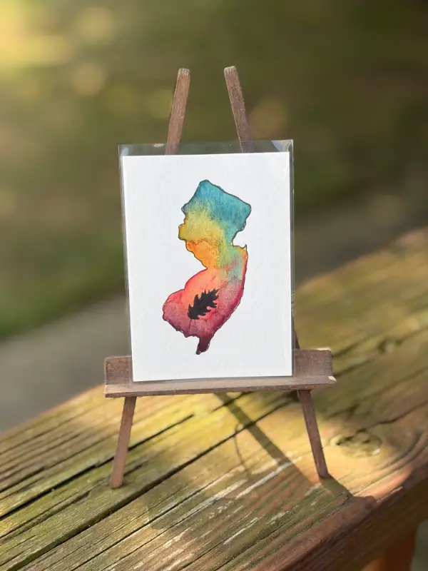 New Jersey: Northern Red Oak aceo art card