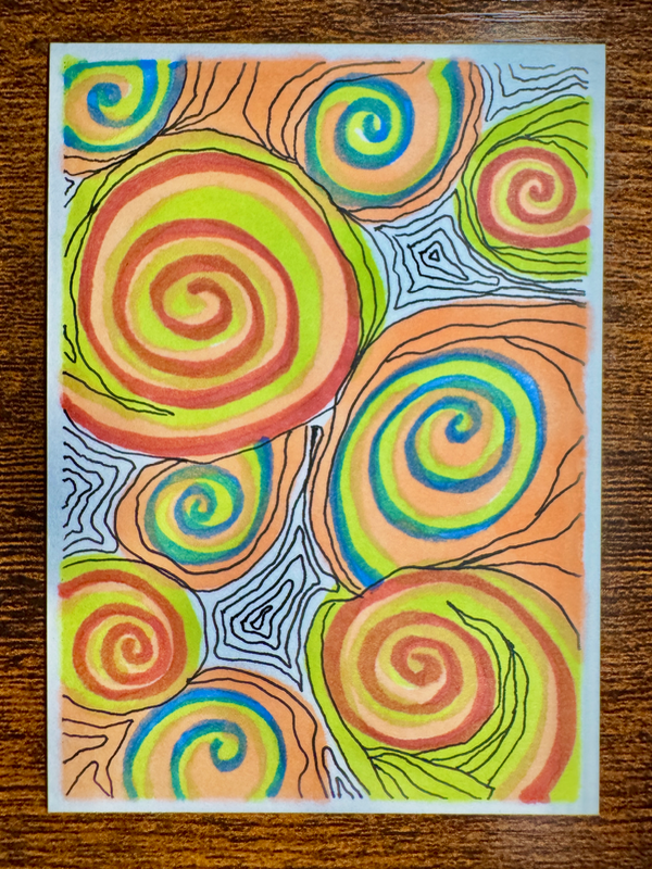 Ocular - Swirls, Abstract Color, & Line aceo art card