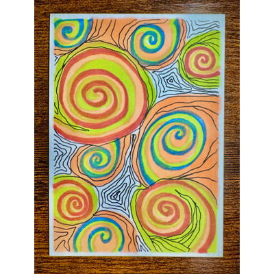 Ocular - Swirls, Abstract Color, & Line aceo art card thumbnail 1