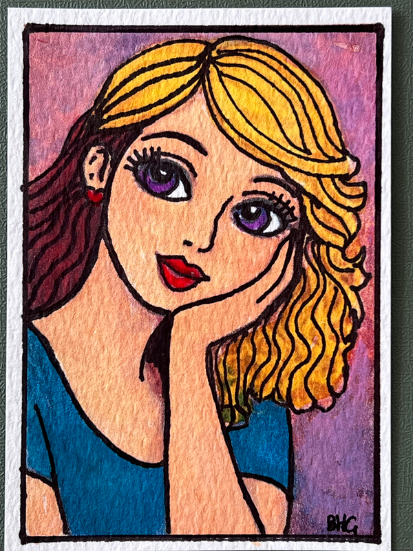 She’s Sweet aceo art card