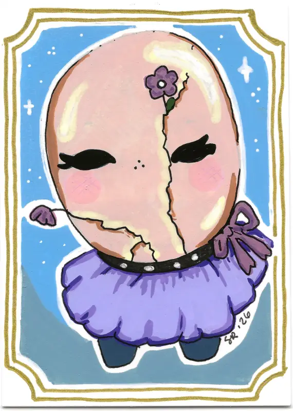 Luma the Death Mask | MOMENTO MORI Collection | Art with Sara Rose aceo art card