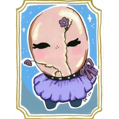 Luma the Death Mask | MOMENTO MORI Collection | Art with Sara Rose aceo art card thumbnail 1