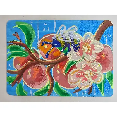 Sweet Bee aceo art card thumbnail 1