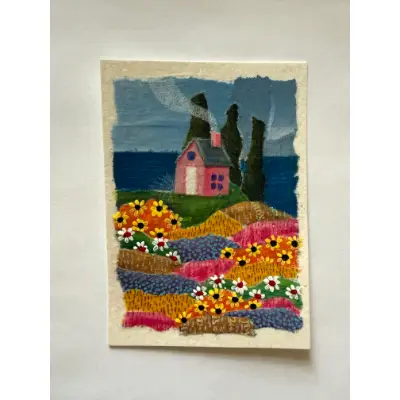 Home on the Coast aceo art card thumbnail 2