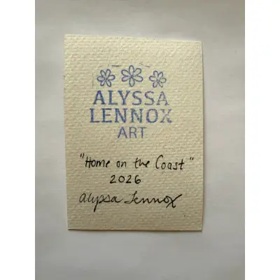 Home on the Coast aceo art card thumbnail 3