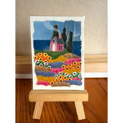 Home on the Coast aceo art card thumbnail 1