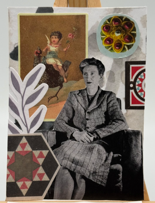 ACEO Original Collage by Lyndsay Aznaurov aceo art card thumbnail 1