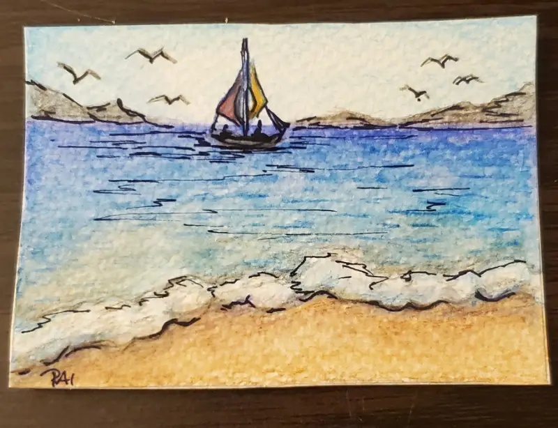 Gulf Breezes aceo art card