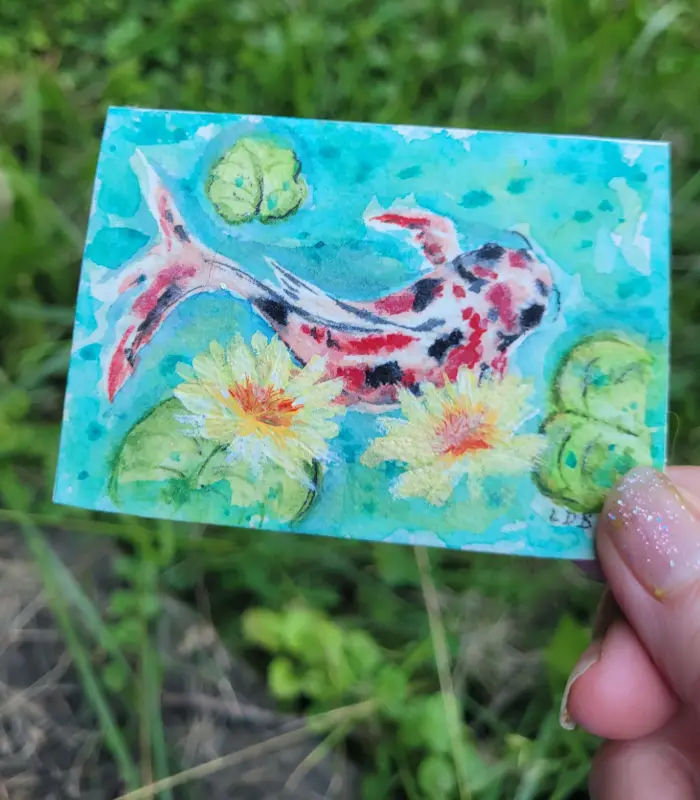 Glide aceo art card