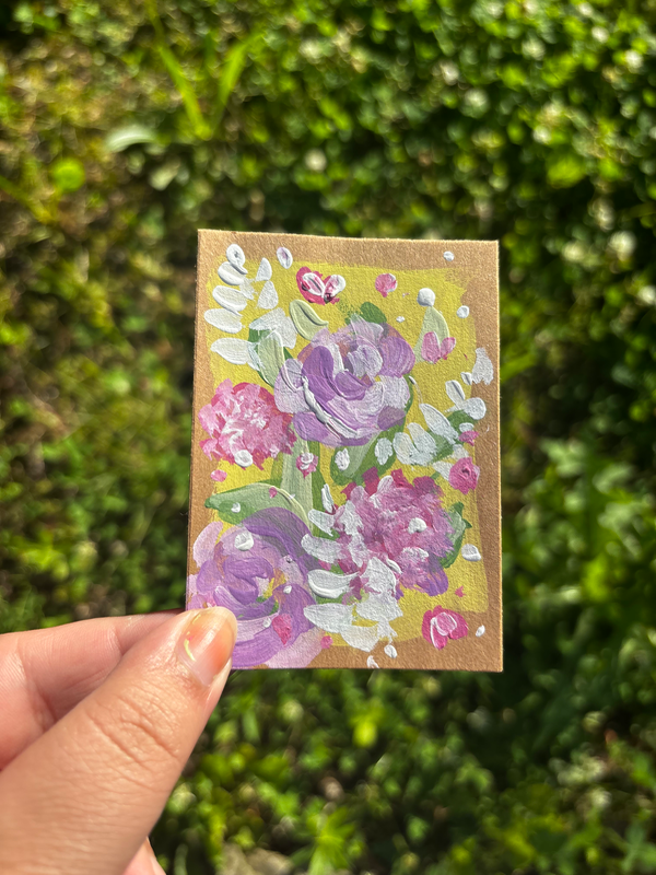 “Would You Mind?” Acrylic painting aceo art card