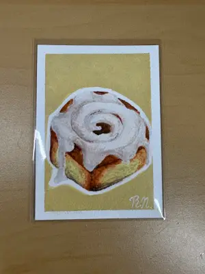 Cinnamon Roll aceo art card thumbnail 1