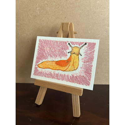 Orange Slug aceo art card thumbnail 3