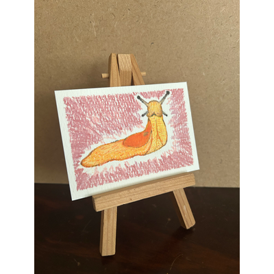 Orange Slug aceo art card thumbnail 2