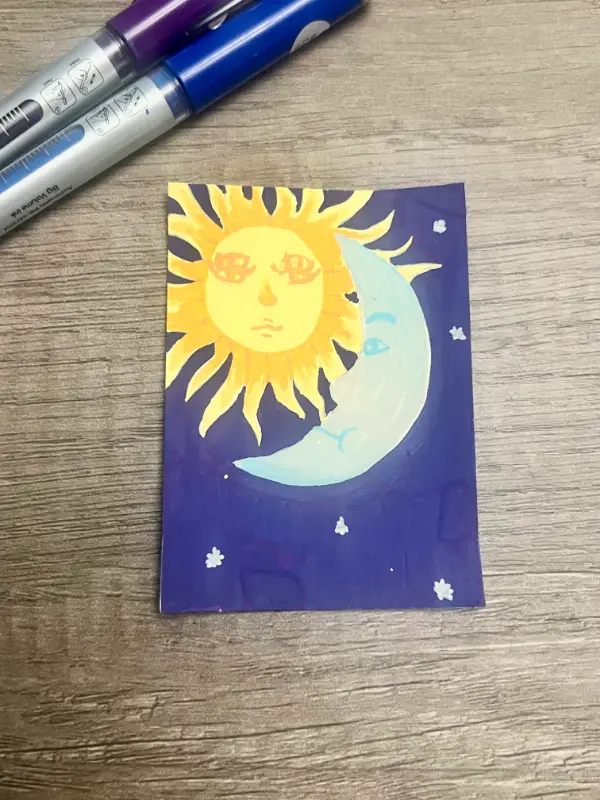 90s Celestial #3 aceo art card