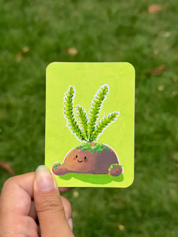 Kupukupu Baby (Native Hawaiian Fern Series) aceo art card