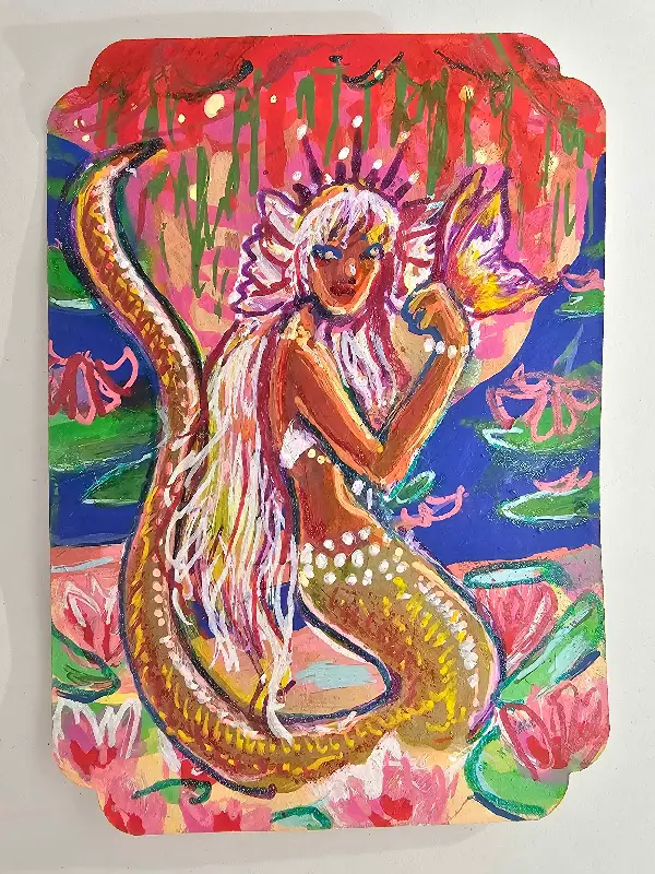 Golden Lamia aceo art card