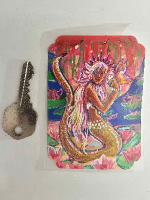 Golden Lamia aceo art card thumbnail 2
