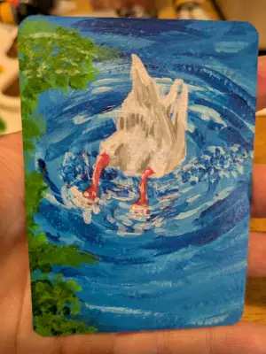 Duck butt aceo art card thumbnail 2