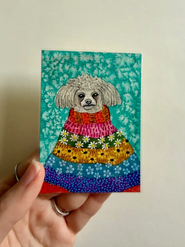 Madame Philomena Pooch aceo art card