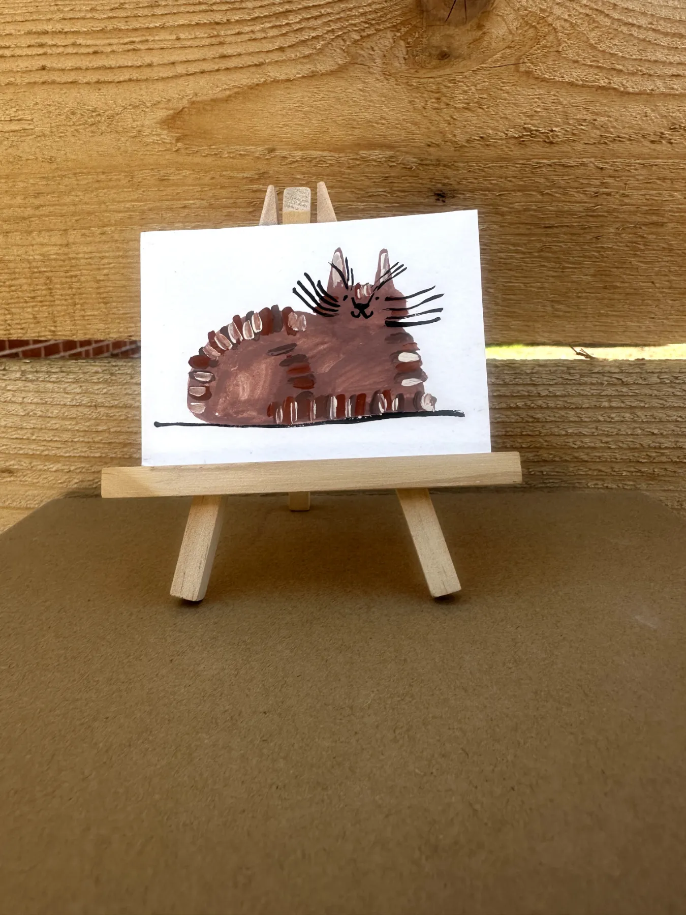 Brown Tabby Cat #3 aceo art card