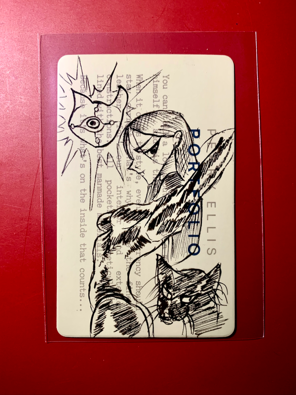 Original aceo anime girl hand drawn artist trading card aceo art card