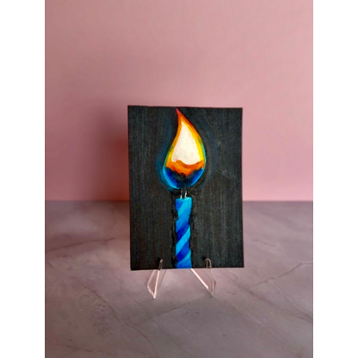 Birthday Candle - Series Fire & Smoke 3/7 aceo art card thumbnail 1