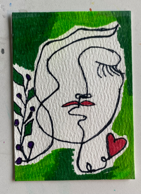 Green w/Envy set aceo art card thumbnail 3