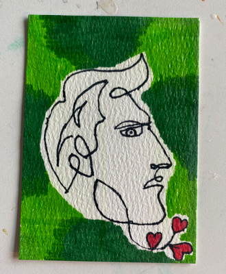 Green w/Envy set aceo art card thumbnail 2