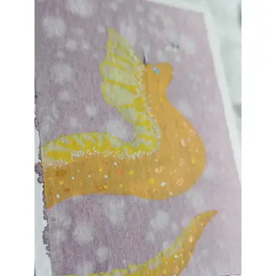 Firefly & Golden Scale aceo art card thumbnail 2