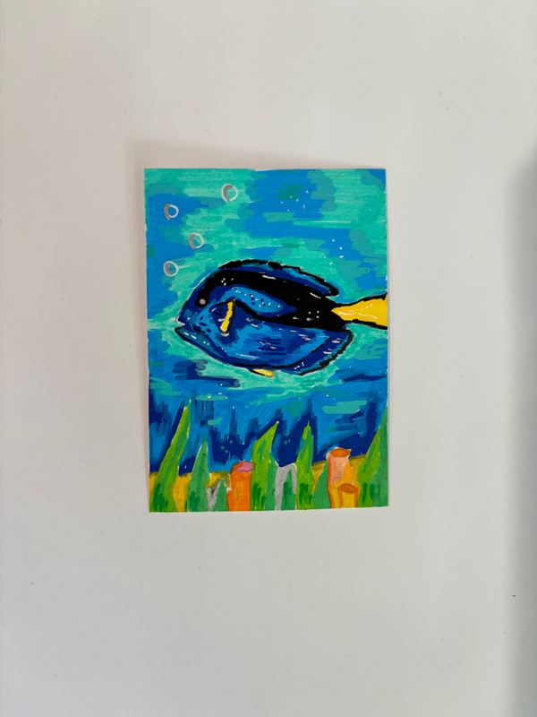 Fish in the Sea aceo art card